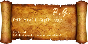 Péczeli Gyöngyi névjegykártya