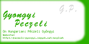 gyongyi peczeli business card